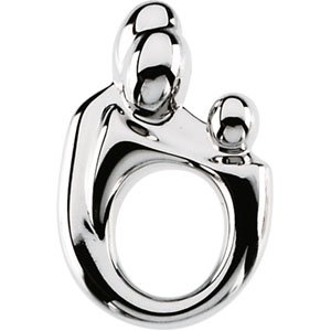 Sterling Silver 16x10.75 mm Mother and Child® Slide Pendant