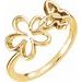 Sterling Silver Floral-Inspired & Butterfly Ring