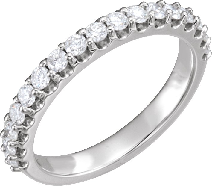 14K White 1/2 CTW Natural Diamond Band