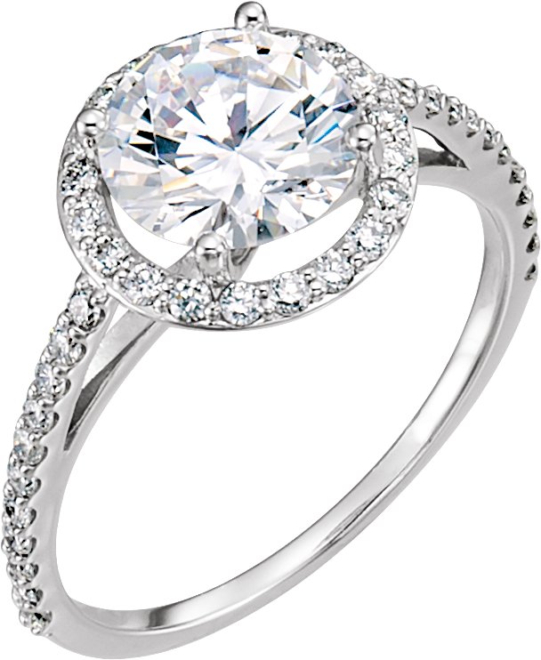 Halo-Style Engagement Ring 