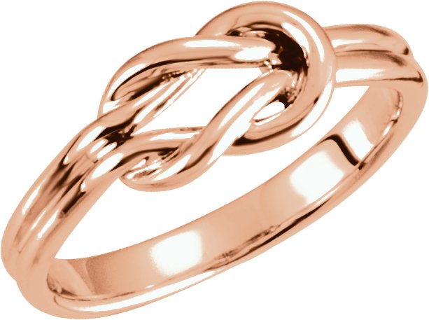 14K Rose 6 mm Knot Ring