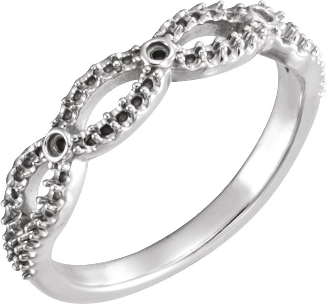 Accented Infinity-Inspired Engagement Ring or Band