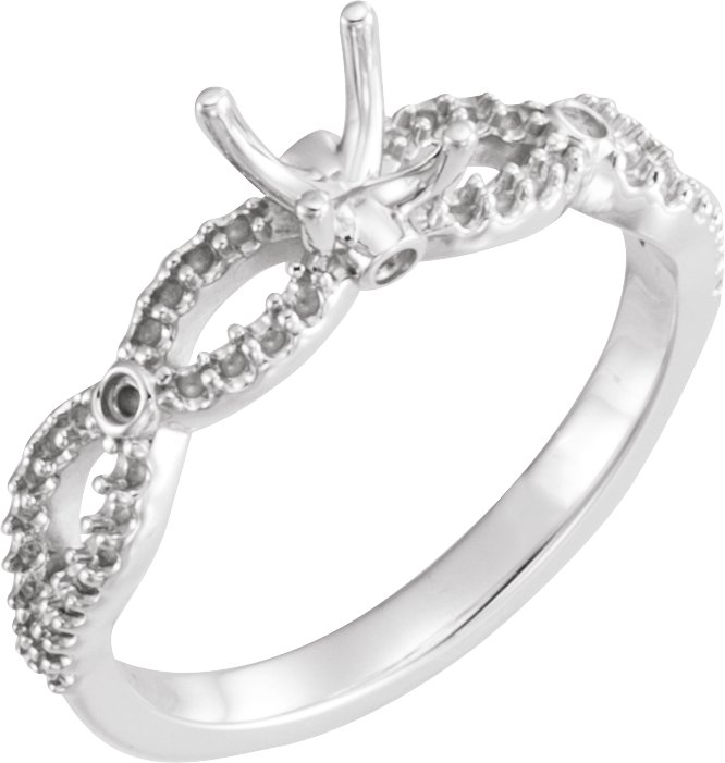 Accented Infinity-Inspired Engagement Ring or Band