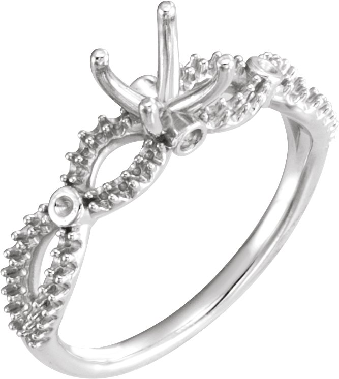 Accented Infinity-Inspired Engagement Ring or Band