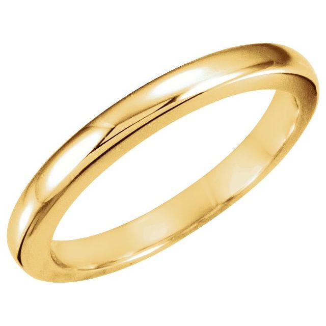 18K Yellow #7 Tapered Bombé Solstice Solitaire® Matching Band for .40-.65 CT