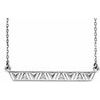 Sterling Silver Triangle Bar 16 18 inch Necklace Ref. 12626599