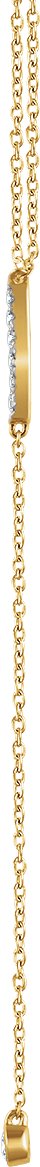 14K Yellow 1/8 CTW Diamond Bar Y 16-18 Necklace