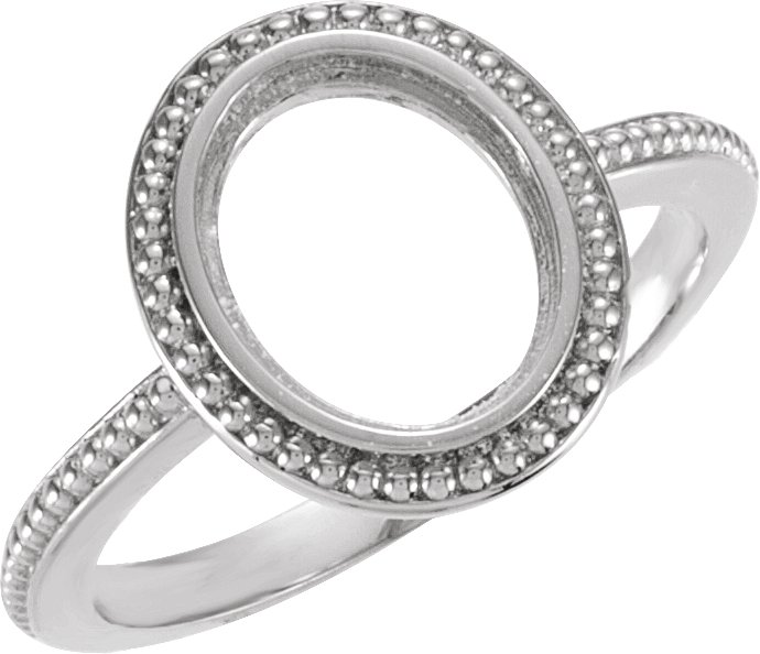 Beaded Cabochon Ring