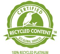 SCS-Certified 100% Recycled Platinum