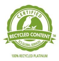 SCS Certified - 100% Recycled Platinum