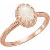 14K Rose Opal Crown Ring Ref 9543950