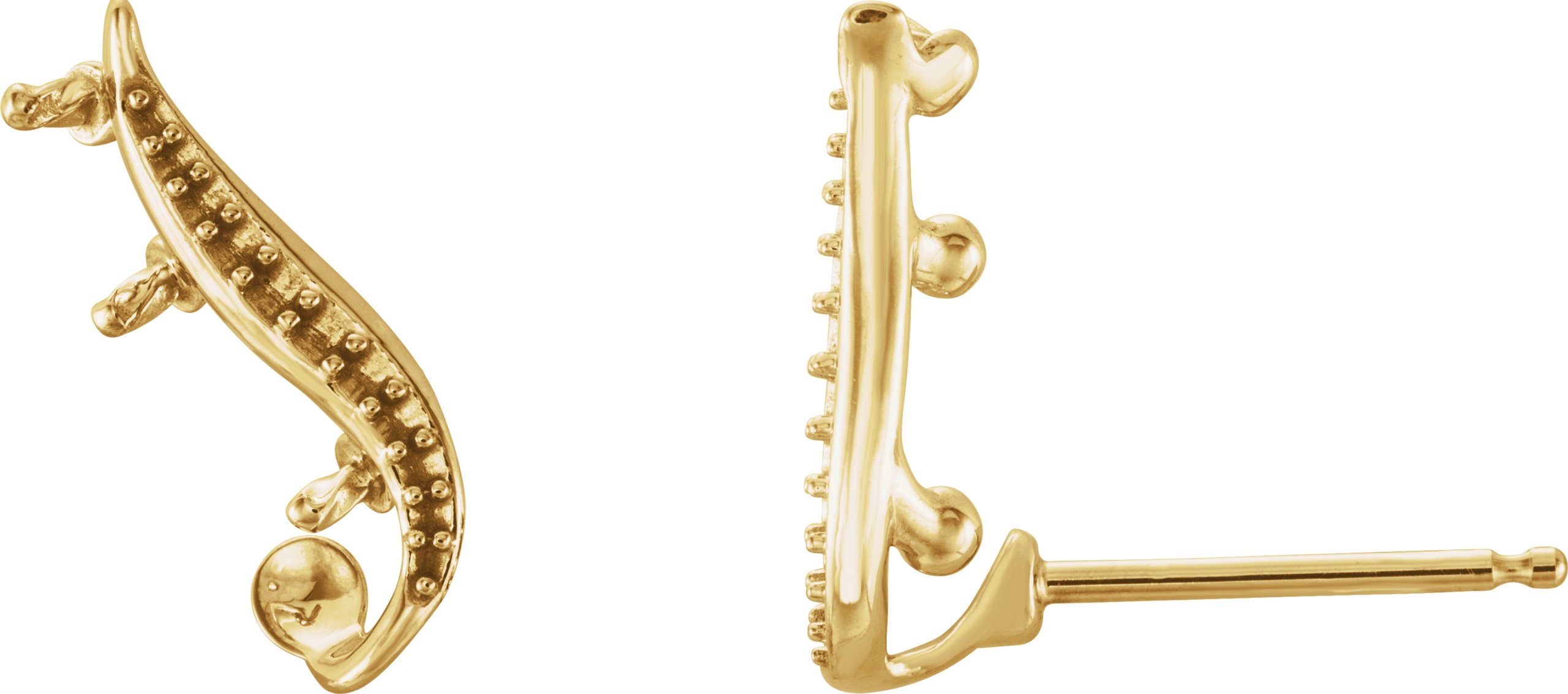 Accented Pearl Ear Climbers