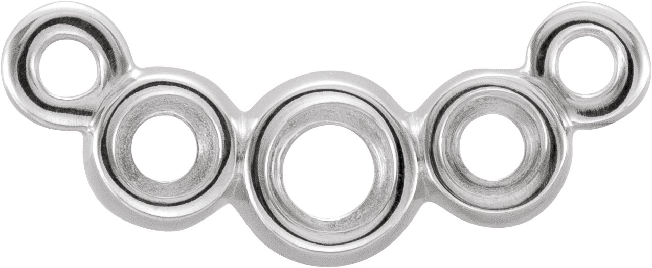 Three-Stone Bezel-Set Necklace or Center