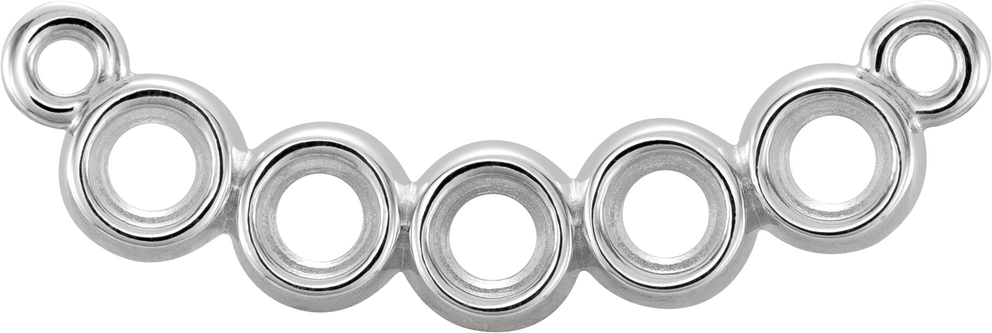 Five-Stone Bezel-Set Necklace or Center