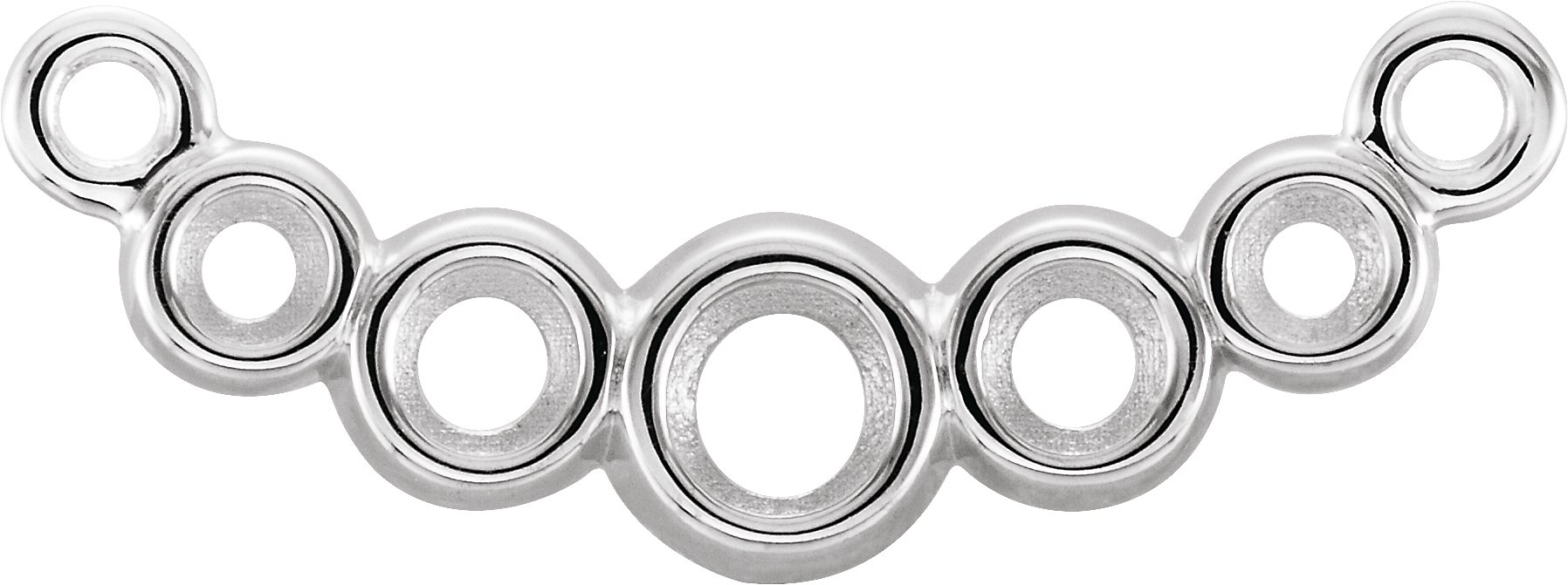 Graduated Bezel-Set Necklace or Center