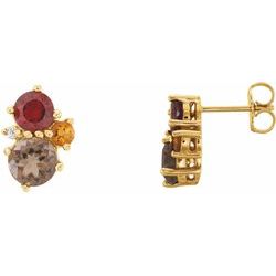 Multiple Stone Color Fashion Earring Mounting