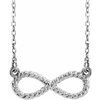 Sterling Silver Rope Infinity Inspired 18 inch Necklace Ref. 12723511