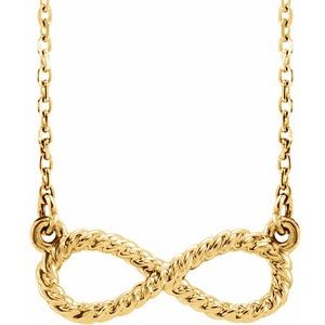 14K Yellow Rope Infinity-Inspired 18" Necklace