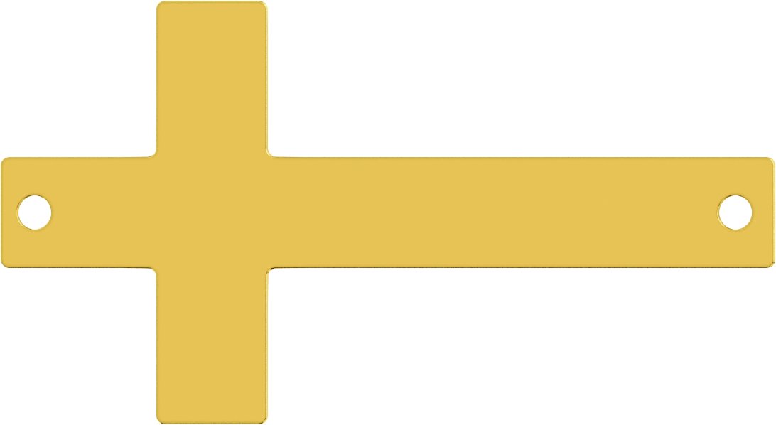 Engravable Cross Necklace Center