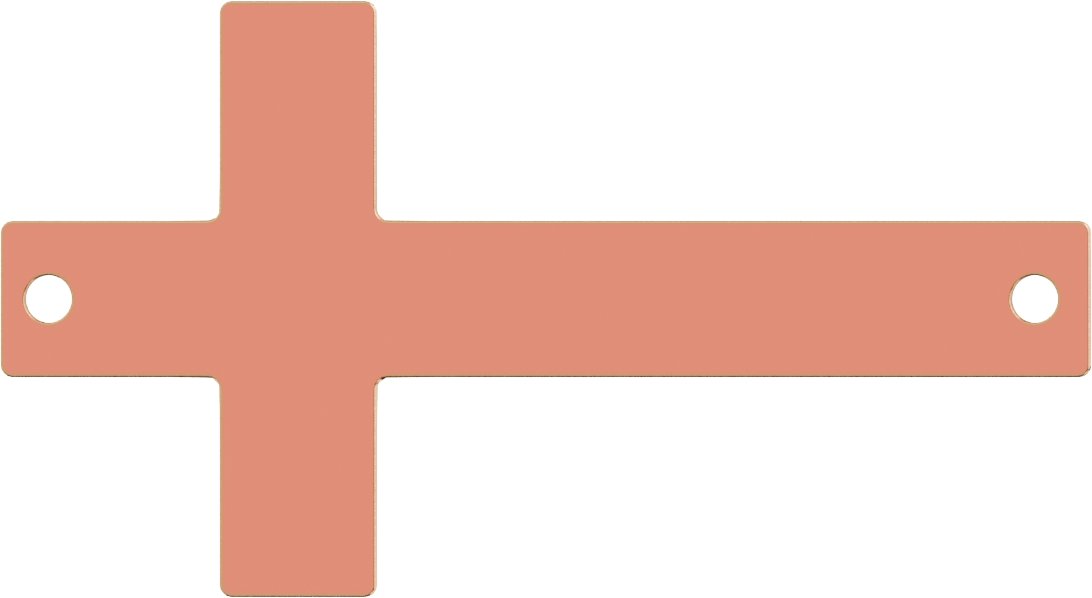 Engravable Cross Necklace Center