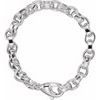 6.75mm Sterling Silver Flat Cable Chain Bracelet 7 inch Ref 973635
