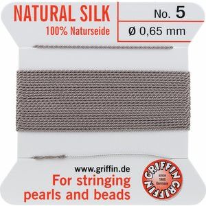 Griffin Natural Silk Bead String,0.65mm