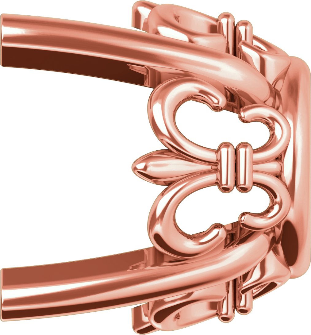 4-Prong Fleur-de-lis Earring Setting
