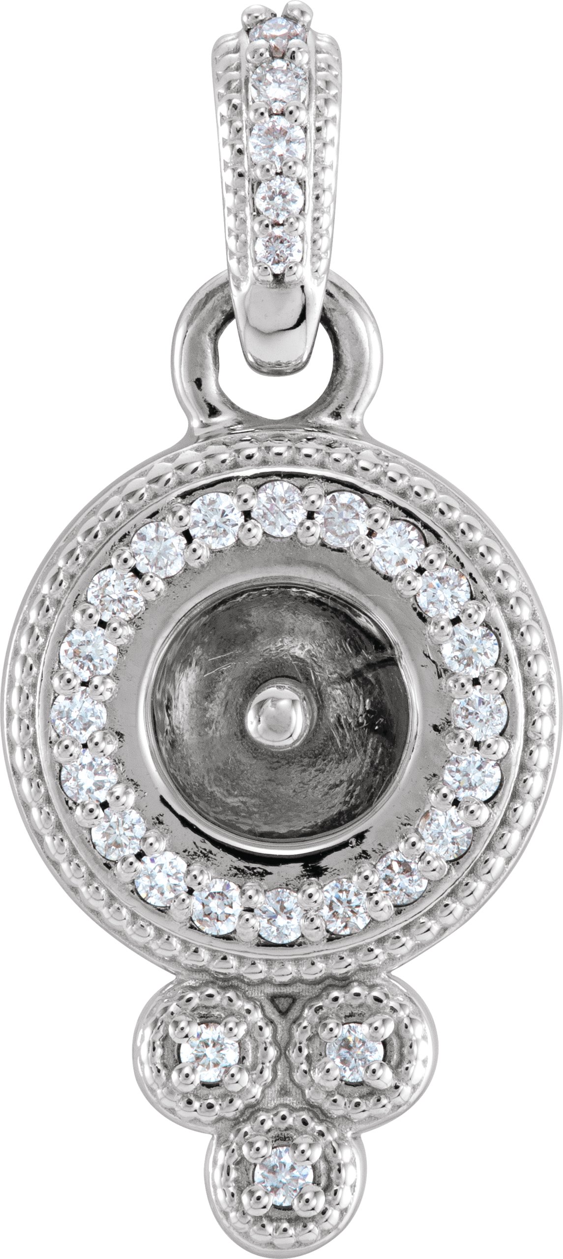Halo-Style Pearl Pendant