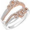 14K White and Rose .625 CTW Diamond Ring Guard Ref 12893610