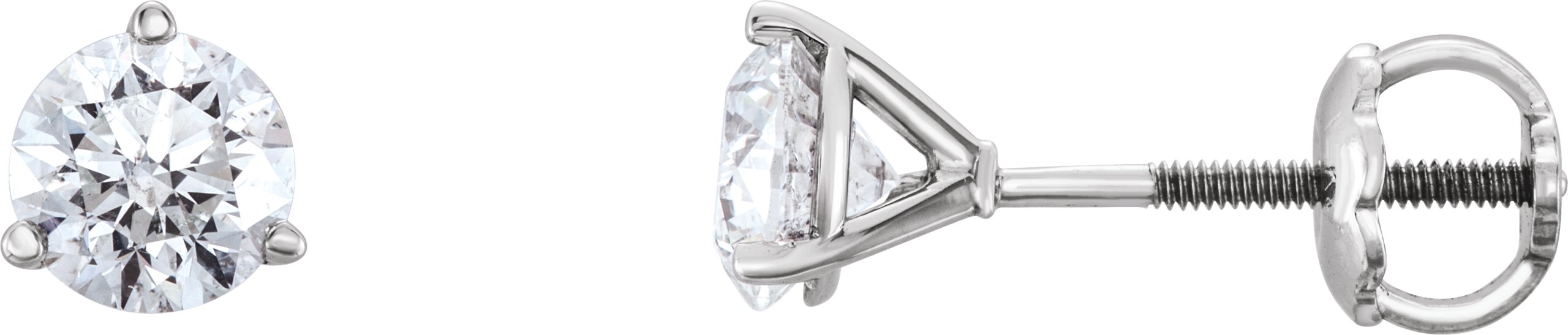 14K White 1 CTW Diamond Earrings 