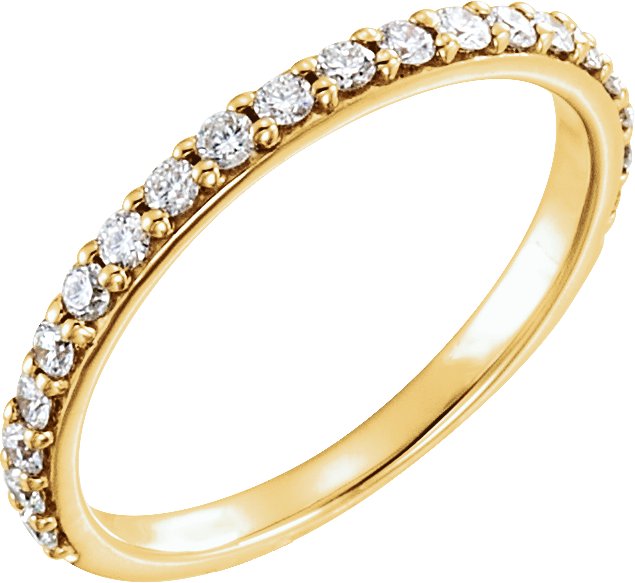 14K Yellow 3/8 CTW Diamond Band