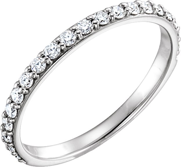 14K White 3/8 CTW Diamond Band