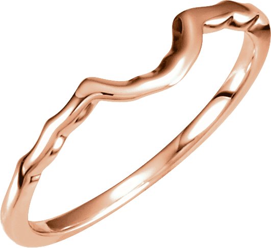 14K Rose Band Mounting for 5.8 mm Round Ring