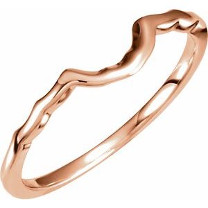 14K Rose Band Mounting for 5.8 mm Round Ring