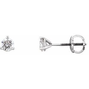 Platinum 1/3 CTW Diamond Earrings