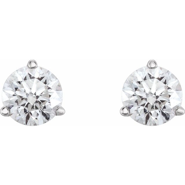 14K White 1/5 CTW Natural Diamond Earrings