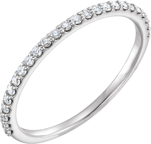 14K White 1/5 CTW Natural Diamond Matching Band