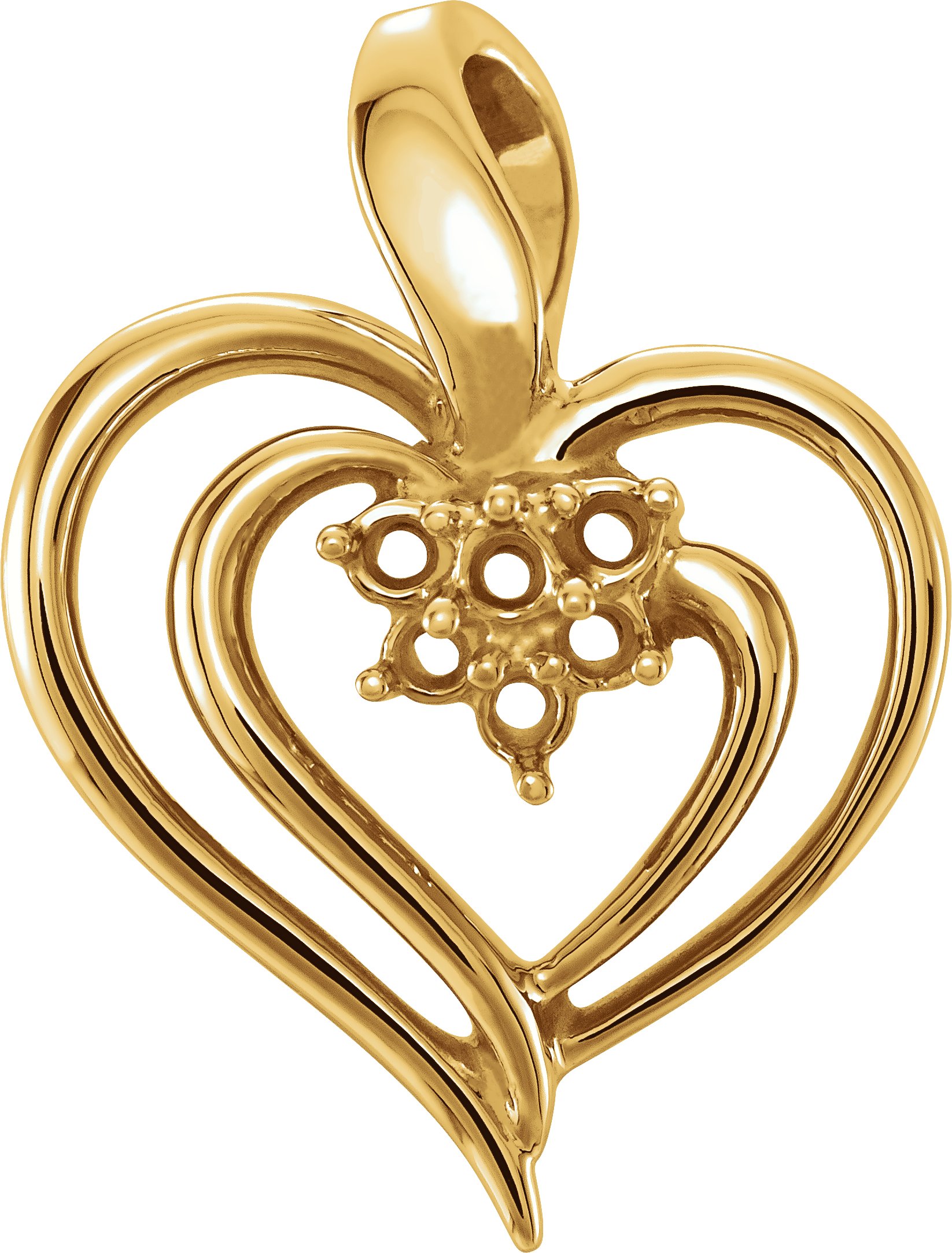 Accented Heart Pendant