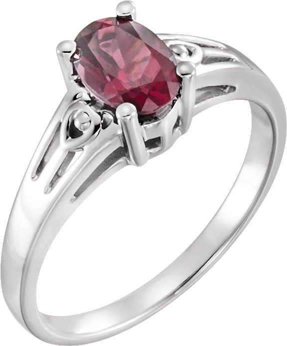 Rhodolite Garnet Ring 7 x 5mm Ref 375926