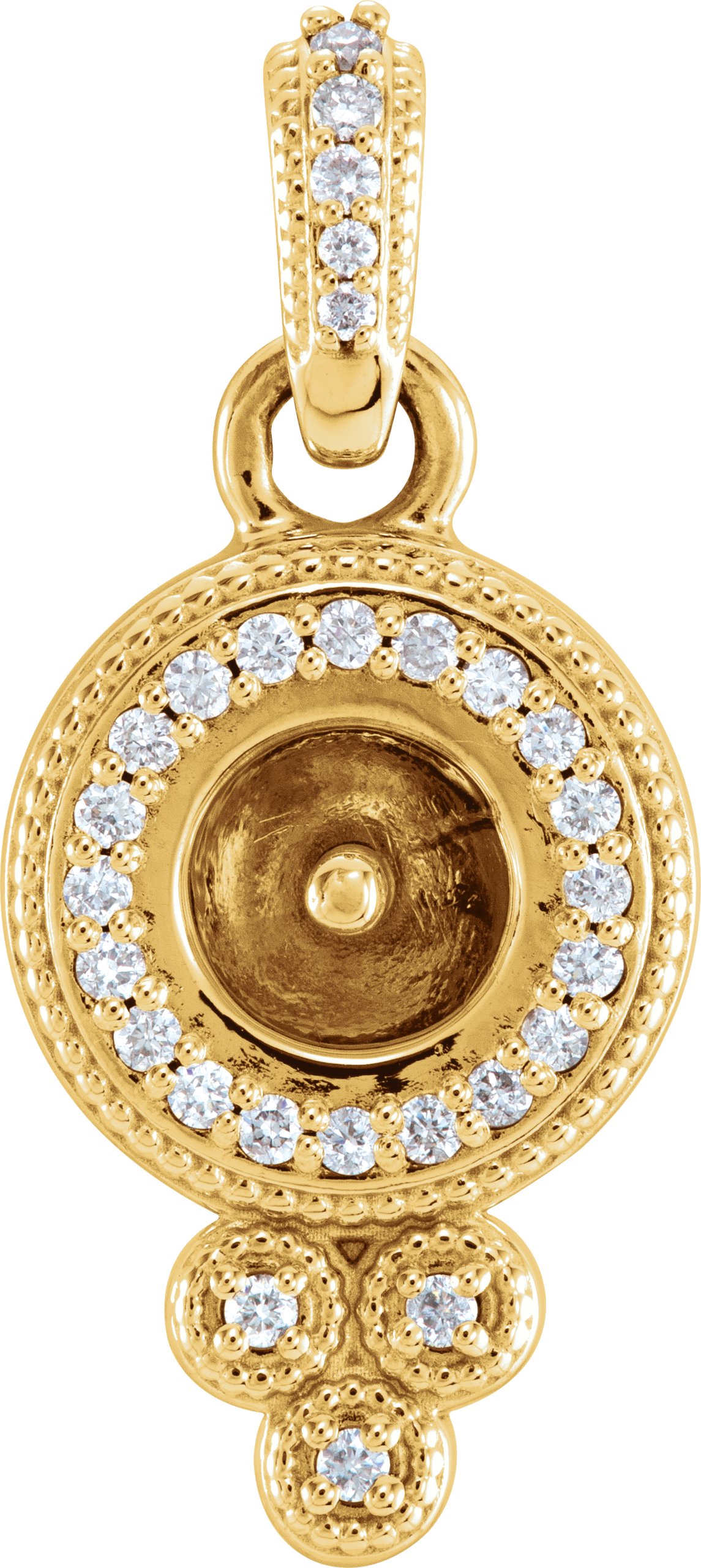 Halo-Style Pearl Pendant