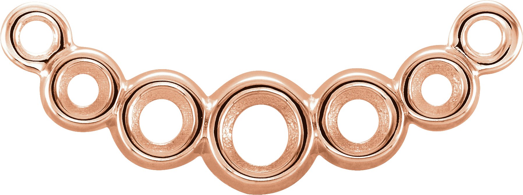 Graduated Bezel-Set Necklace or Center