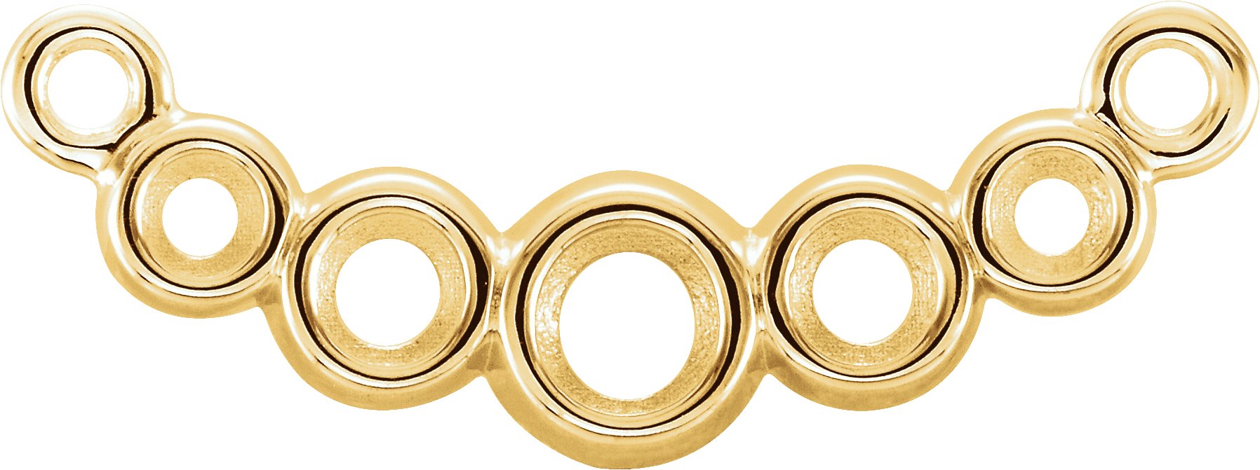 Graduated Bezel-Set Necklace or Center