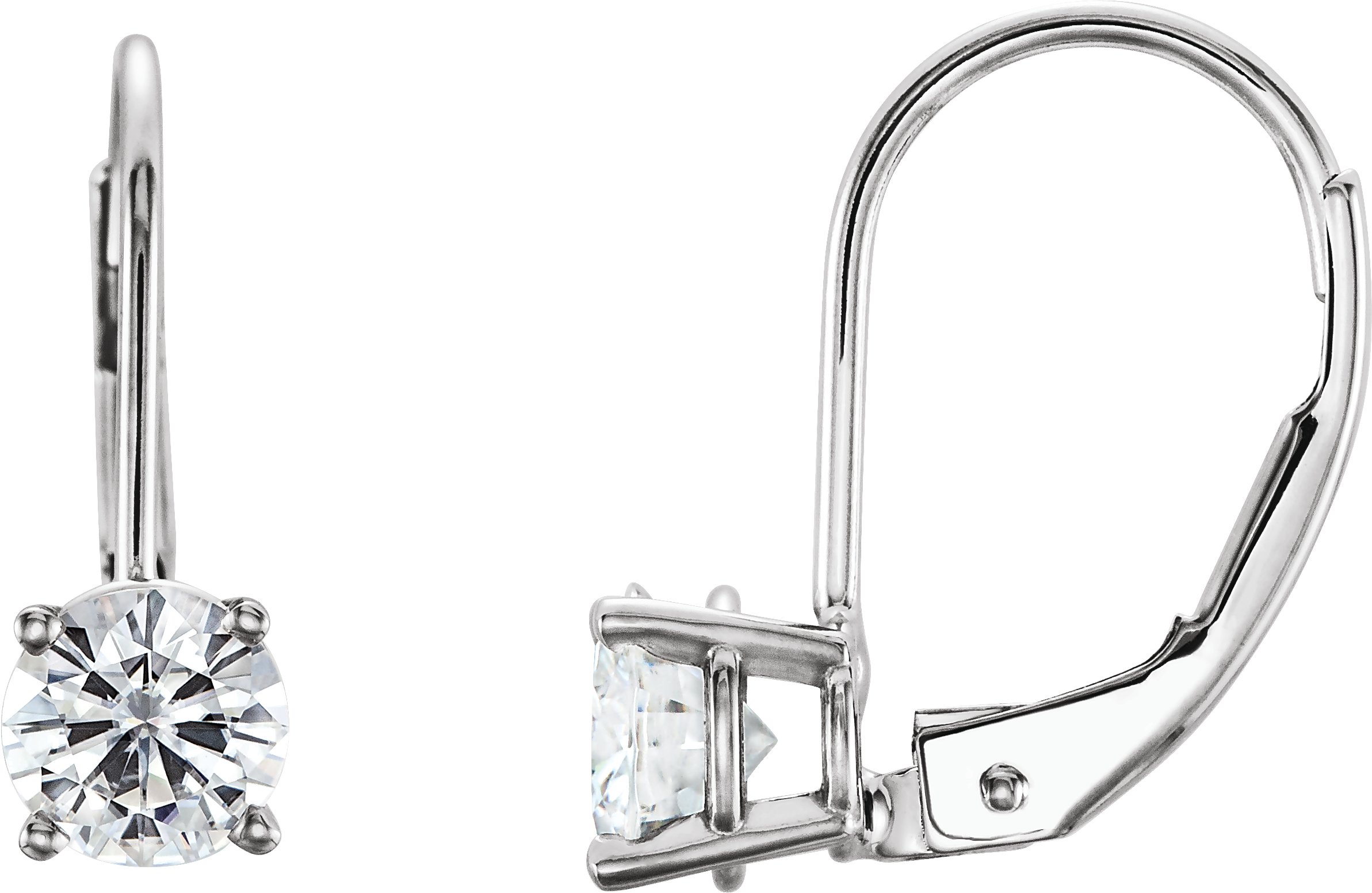 Charles & Colvard Moissanite® Lever Back Earrings