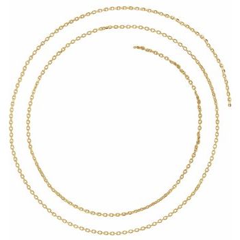 14K Yellow 1.4 mm Diamond Cut Cable 20 inch Chain Ref 9913003