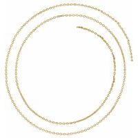 14K Yellow 1.4 mm Diamond-Cut Cable Chain by the Inch