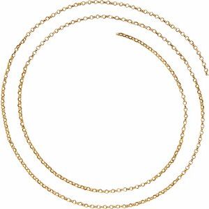 14K Yellow 1.5 mm Belcher Rolo Chain by the Inch 