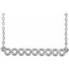 Sterling Silver Circle Bar 16 inch 18 inch Necklace Ref. 12705667