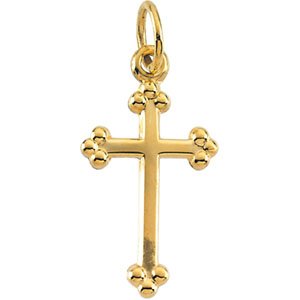 14KY 14 x 10mm Cross Pendant Ref 237313