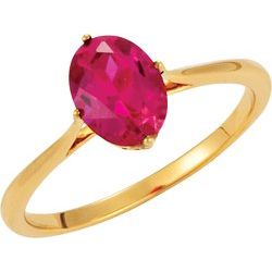 Solitaire Ring Mounting for Oval Gemstone