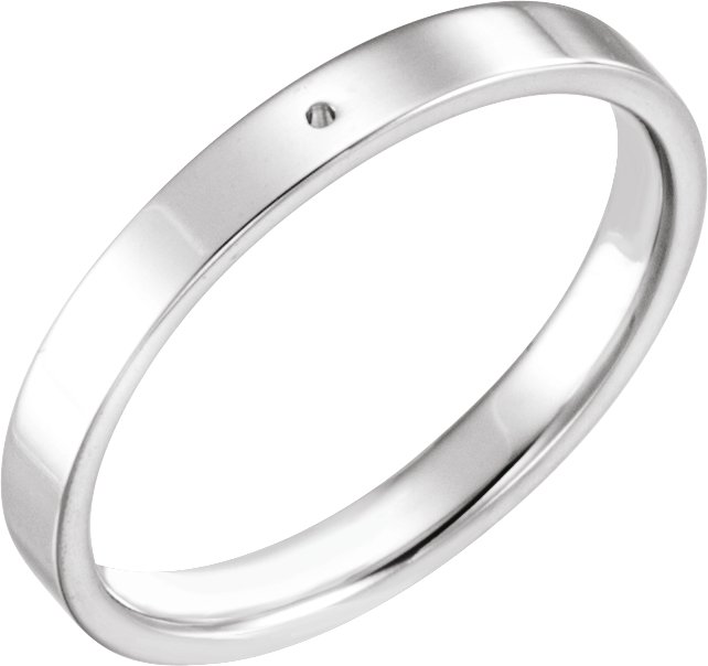 Platinum 2.5 mm Flat Band Mounting Size 4